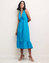 Blue Amy Sleeveless Midi Dress