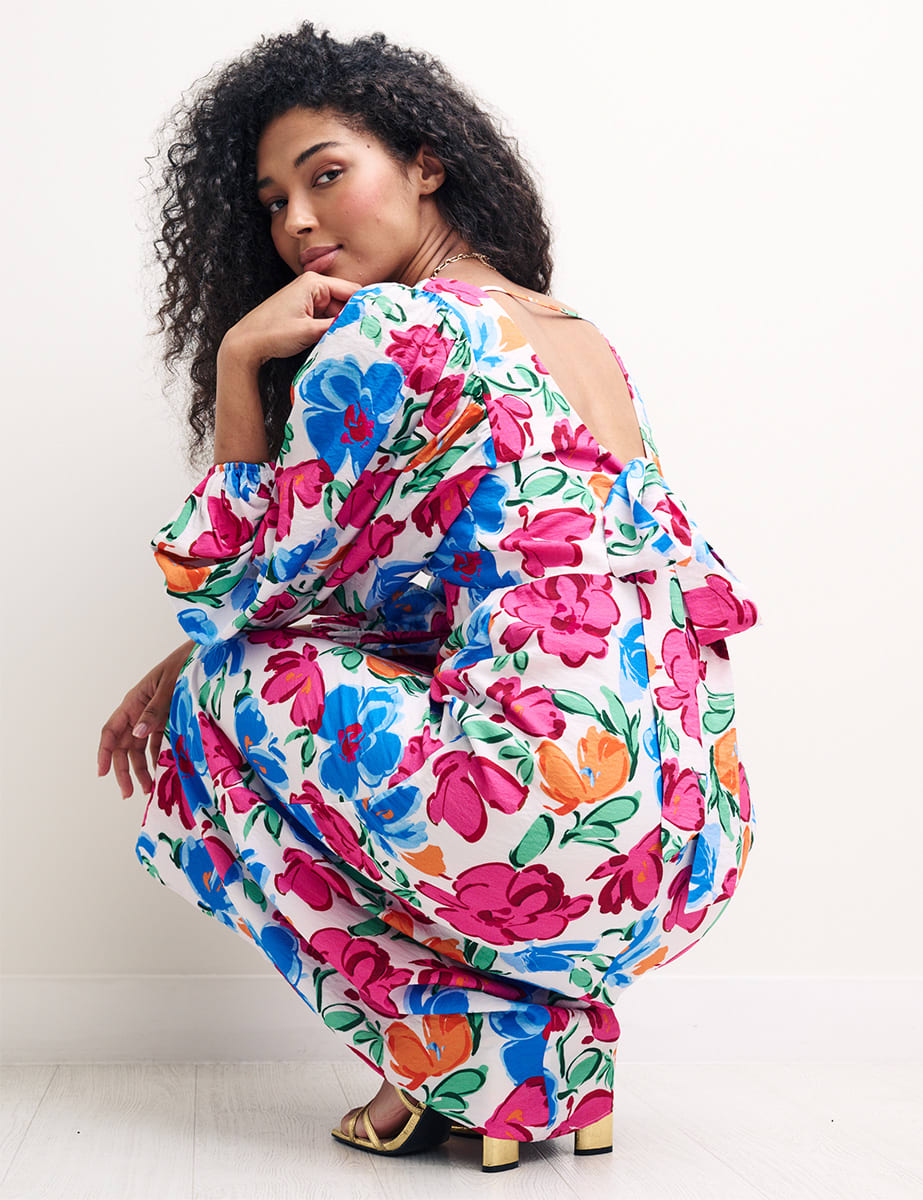 Big Floral Zendaya Midi Dress