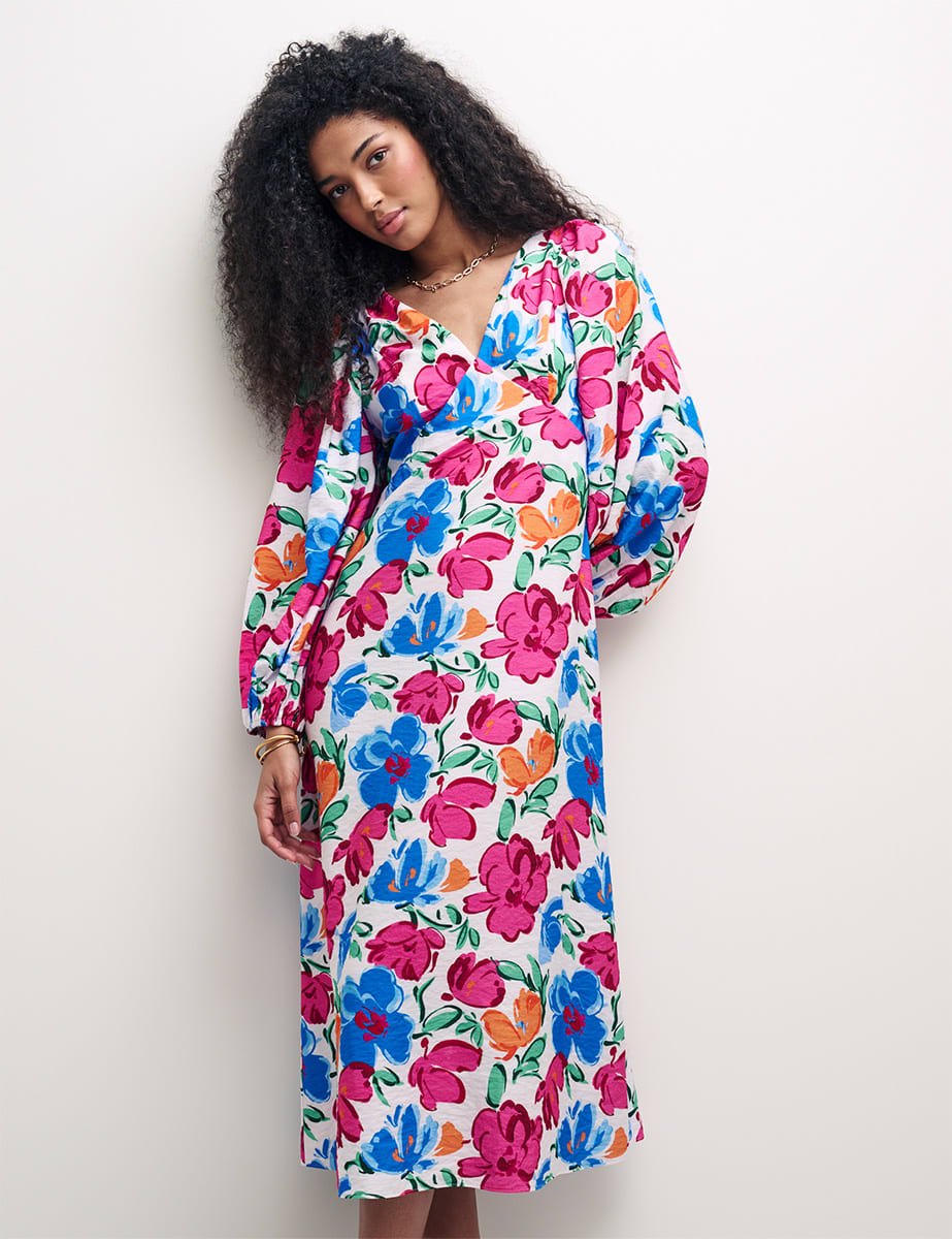 Big Floral Zendaya Midi Dress