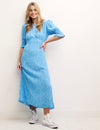 Ditsy Blue Petite Luna Midi Dress