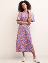 Pink Floral Eva Midi Dress