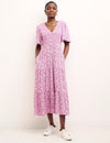 Ditsy Pink May Midi Dress