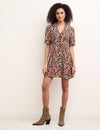 Black Ditsy Fruit Print Daisy Mini Dress