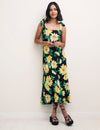 Sunflower Tie Shoulder Adrian Midi Dress