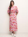 Big Floral Felicia Midi Dress