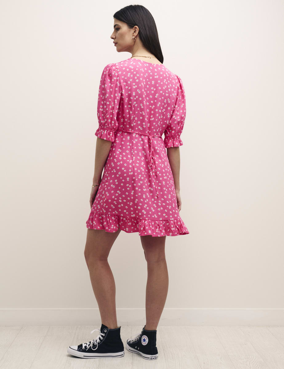 Pink Ditsy Floral Delilah Mini Dress