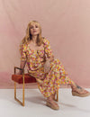 Fearne Cotton Yellow Floral Martina Midi Dress