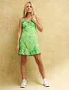 Green Floral Sweetheart Lucia Mini Dress