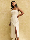 Cream Spaghetti Strap Maddy Midaxi Dress