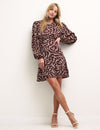 Brown Floral Serena Mini Dress