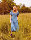 Fearne Cotton Blue Gingham Check Gwen Midi Dress