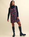 Black Floral Jacquard Bobbie Mini Dress