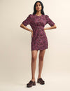 Purple Ditsy Floral Evie Mini Dress