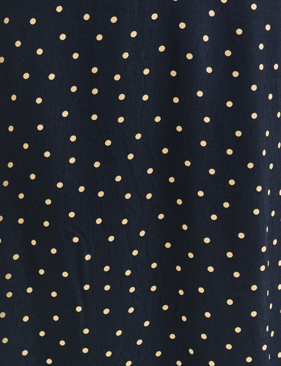 Black Spot Print Tallulah Midi Dress