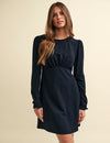 Black Long Sleeve Sienna Mini Dress