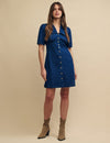 Dark Denim Daisy Collared Mini Dress