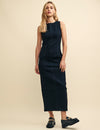 Black Denim Clerkenwell Midaxi Dress