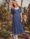 Fearne Cotton Denim Maida Button Through Midi Dress