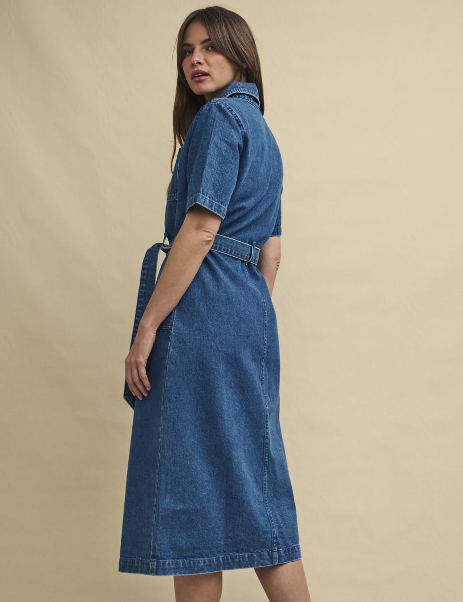 Blue Denim Short Sleeve Finchley Shirt Dress