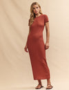 Chestnut Brown Dustin Maxi Jersey Dress