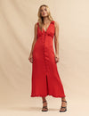 Red Clio Midi Dress