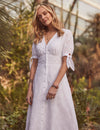 Fearne Cotton White Broderie Alexis Midi Dress