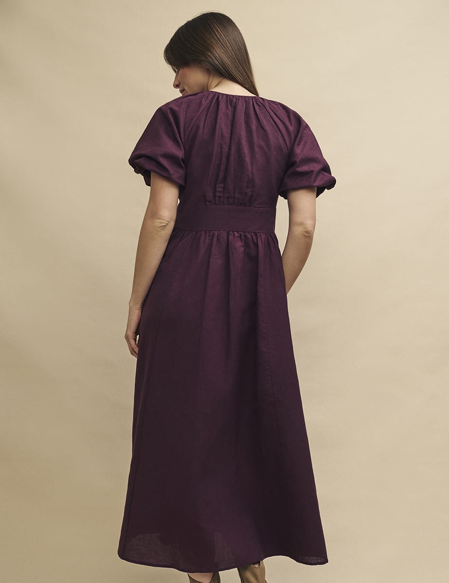 Plum Keyhole Isabella Midi Dress