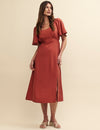 Teracotta Dee Dee Midi Dress