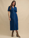 Dark Denim Daisy Midi Dress