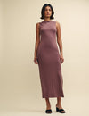 Dusky Pink Cowl Neck Camille Maxi Dress