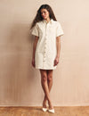 Cream Denim Parton Mini Dress