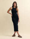 Black Jersey Brighton Midi Dress