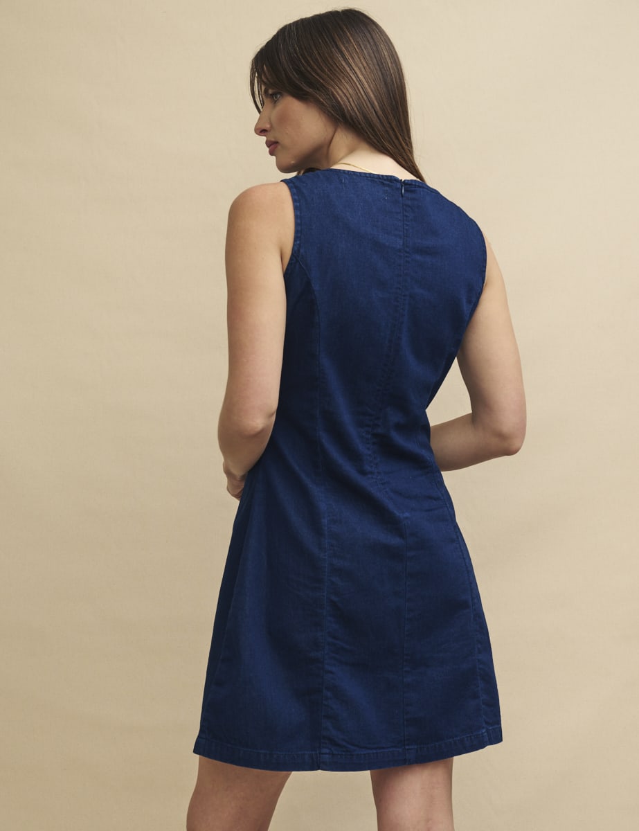 Dark Blue Boston Denim Mini Dress