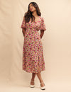 Pink Floral Dee Dee Midi Dress