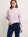 Multi Heart Jacquard Full Sleeve Jumper