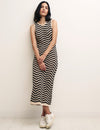 Chevron Racer Midi Dress