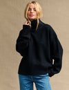 Black Roll Neck Knitted Jumper