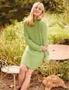 Fearne Cotton Lime Green Funnel Neck Rib Knitted Mini Dress