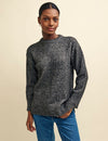 Grey Oversized Chunky Crew Neck Jumper