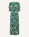 Green Millie Floral Maternity Luna Midi Dress