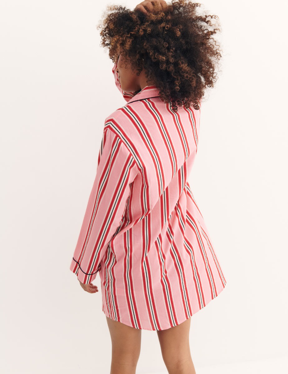 Pink Harry Stripe Night Shirt Dress