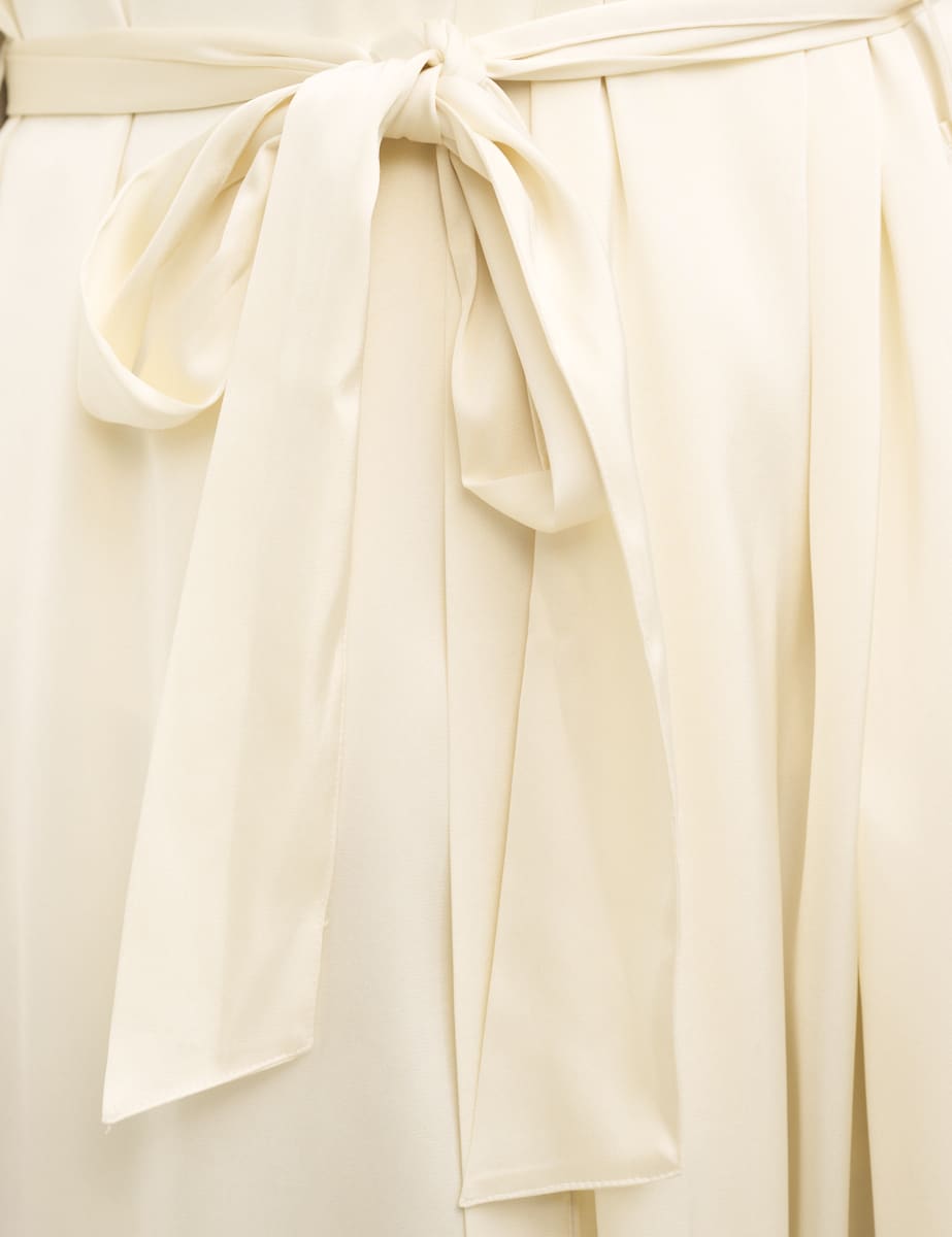 Ivory Satin Pyjama Robe