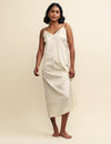 White Cutwork Detail Satin Bridal Nightdress