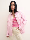 Pink Oversized Denim Jacket