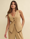 Camel Tailored Waistcoat