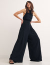 Black Hilary Halter Jumpsuit