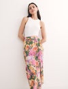 Petite Multi Floral Sara Midi Skirt