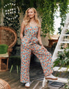 Multi Ditsy Floral Olive Jumpsuit