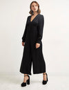 Heart Jaquard Black Siri Jumpsuit