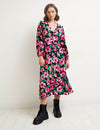 Billie Floral Pink Petite Siri Midi Dress